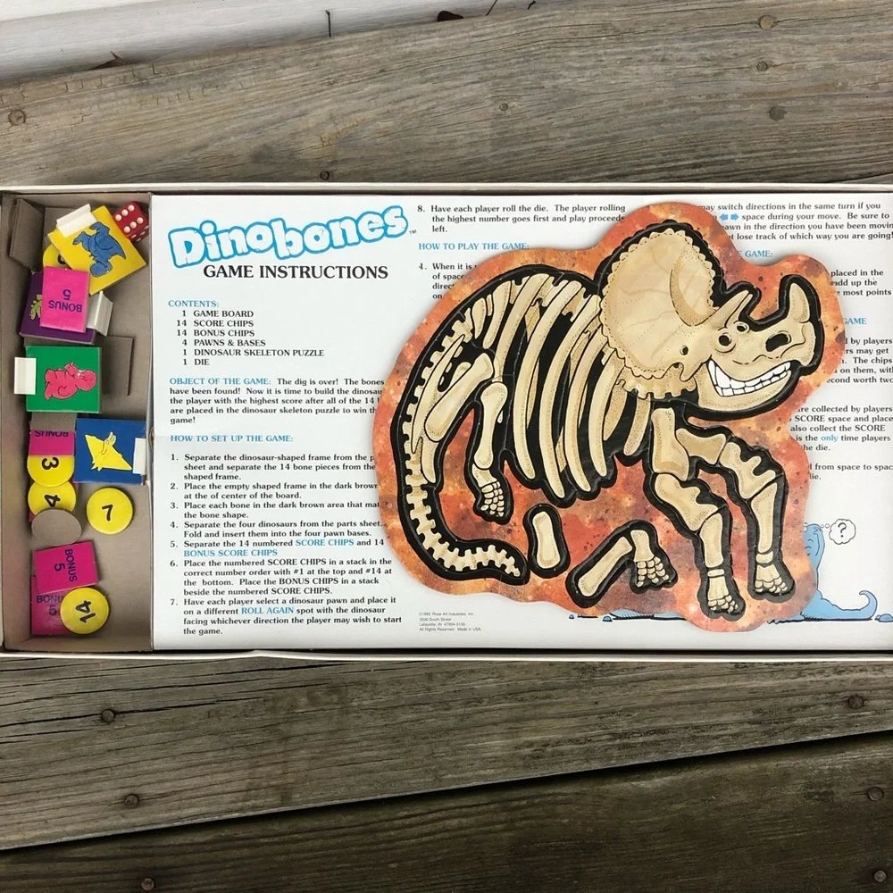 - ‘Dinobones’ Board Game! VTG!!